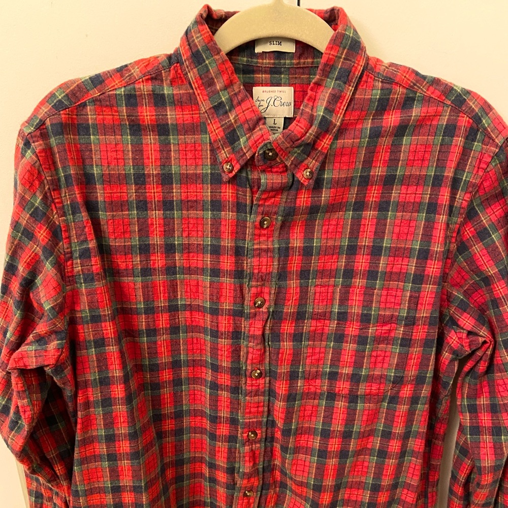 J Crew Flannel - Red/Green/Blue